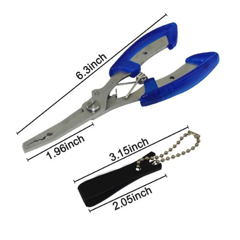 

ANGRYFISH Steel Fishing Pliers Scissors Line Cutter L1 Blue Color Fishing Tackle