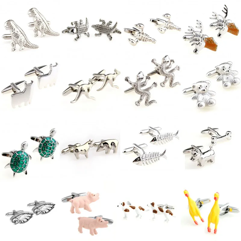 Fashion Animal Cufflink Cuff Link 1 Pair Big Promotion Dinosaur Crocodile Scorpion Sheep Kangaroo Tortoise Gecko Pig Dog Eagle
Fashion Animal Cufflink Cuff Link 1 Pair Big Promotion Dinosaur Crocodile Scorpion Sheep Kangaroo Tortoise Gecko Pig Dog Eagle