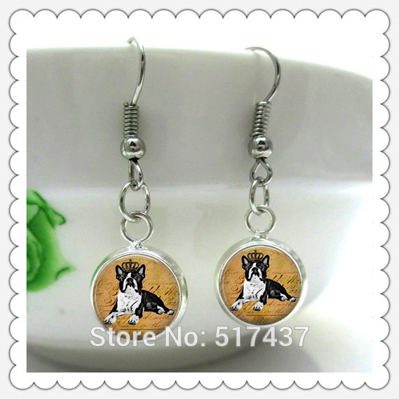 HE70 Boston Terrier Dog Earrings Glass Dome Charm Picture Photo Dog lover Handcrafted Jewelry round glass cabochon
HE70 Boston Terrier Dog Earrings Glass Dome Charm Picture Photo Dog lover Handcrafted Jewelry round glass cabochon