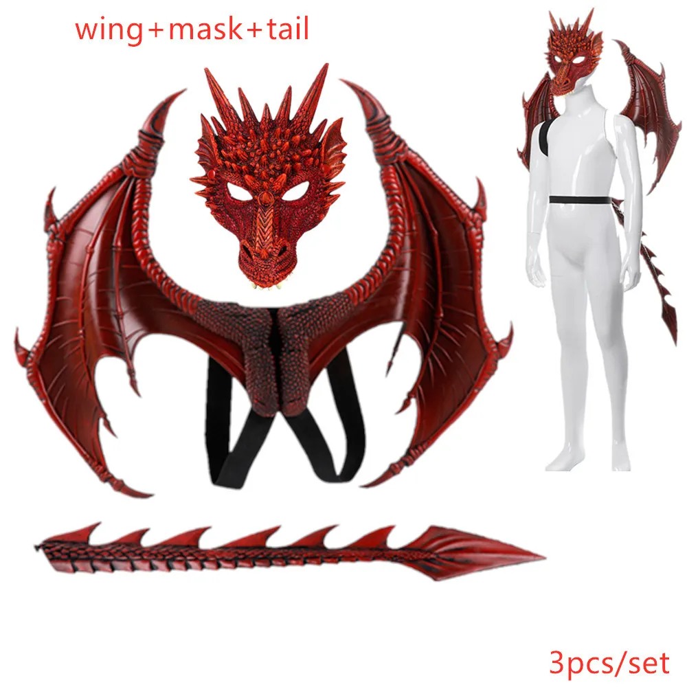 Mardi Gras Children's Sets Purim Halloween Gift Carnival Party Kids Cosplay Decoration Set Wing and Tail Child Dragon Costume
Mardi Gras Children's Sets Purim Halloween Gift Carnival Party Kids Cosplay Decoration Set Wing and Tail Child Dragon Costume