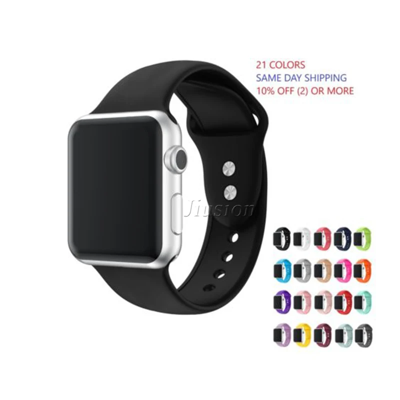 Soft Silicone Smartwatch Band For Apple Watch 4/3/2 Series Sport Loop Replacement Wrist Strap IOS Iwatchband Accessories
Soft Silicone Smartwatch Band For Apple Watch 4/3/2 Series Sport Loop Replacement Wrist Strap IOS Iwatchband Accessories
