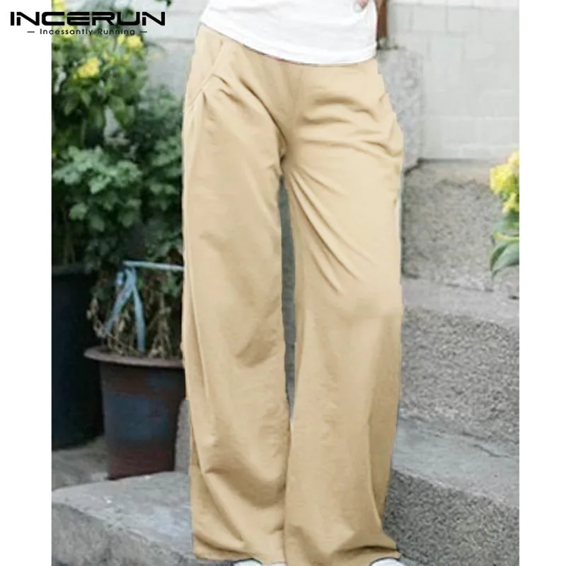 2019 Men Wide Leg Pants Plain Cotton Vintage Elastic Waist Hip-hop Streetwear Trousers Men Baggy Joggers Track Pants INCERUN 5XL
2019 Men Wide Leg Pants Plain Cotton Vintage Elastic Waist Hip-hop Streetwear Trousers Men Baggy Joggers Track Pants INCERUN 5XL