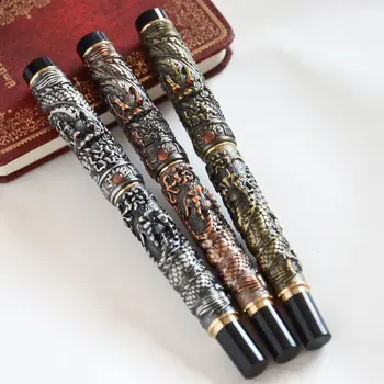 FOUNTAIN PEN JINHAO GOLDEN TWO DRAGON PLAY PEARL MEDIUM NIB CRYSTAL GREY BRASS COPPER SILVER 5 COLOR FOR CHOOSE
FOUNTAIN PEN JINHAO GOLDEN TWO DRAGON PLAY PEARL MEDIUM NIB CRYSTAL GREY BRASS COPPER SILVER 5 COLOR FOR CHOOSE