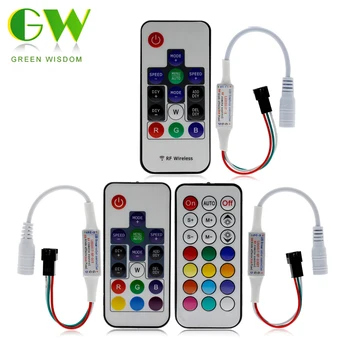 Mini Dream-Color Controller 14 Key / 17Key / 21Key RF Remote Control DC5V-24V For WS2811 WS2812 WS2812B LED Pixel Strip
Mini Dream-Color Controller 14 Key / 17Key / 21Key RF Remote Control DC5V-24V For WS2811 WS2812 WS2812B LED Pixel Strip