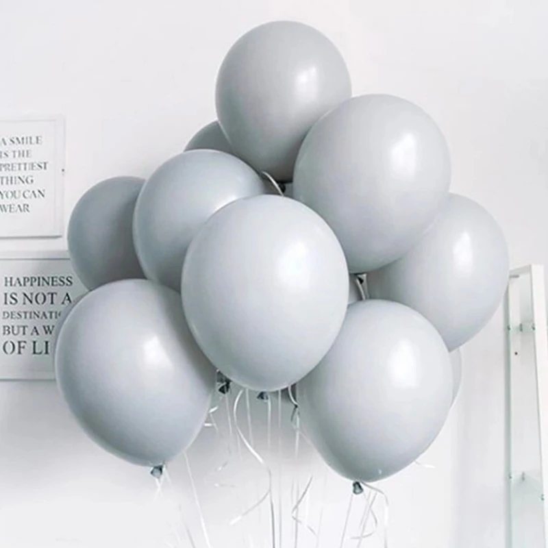 10pcs 10inch Gray Macaron latex Balloons Decoration Baby Shower House wedding birthday party background decoration supply
10pcs 10inch Gray Macaron latex Balloons Decoration Baby Shower House wedding birthday party background decoration supply
