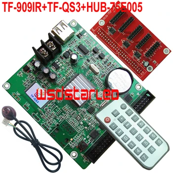 TF-909IR+TF-QS3+HUB-75E005 IR remote LED controller 1/32 Scan 320*64 160*128 Full color asynchronous LED control card
TF-909IR+TF-QS3+HUB-75E005 IR remote LED controller 1/32 Scan 320*64 160*128 Full color asynchronous LED control card