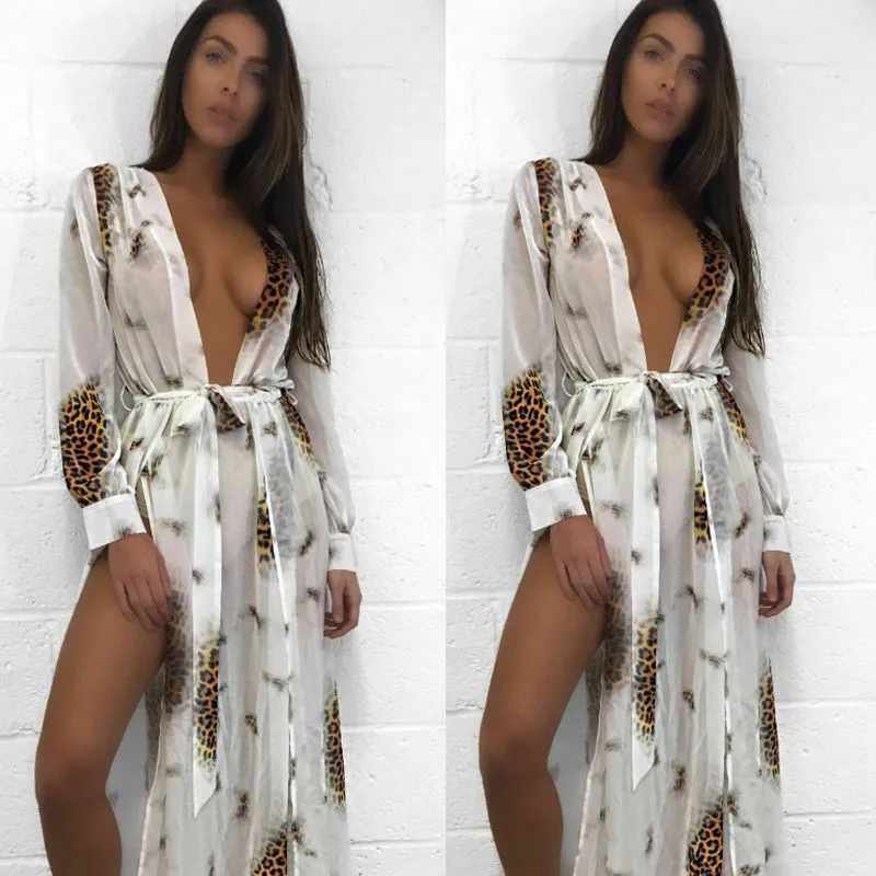 2019 Women Summer Chiffon Sexy Leopard Bikini Cover Up Swimwear Bathing Suit Beach Long Maxi Dress Beachwear
2019 Women Summer Chiffon Sexy Leopard Bikini Cover Up Swimwear Bathing Suit Beach Long Maxi Dress Beachwear