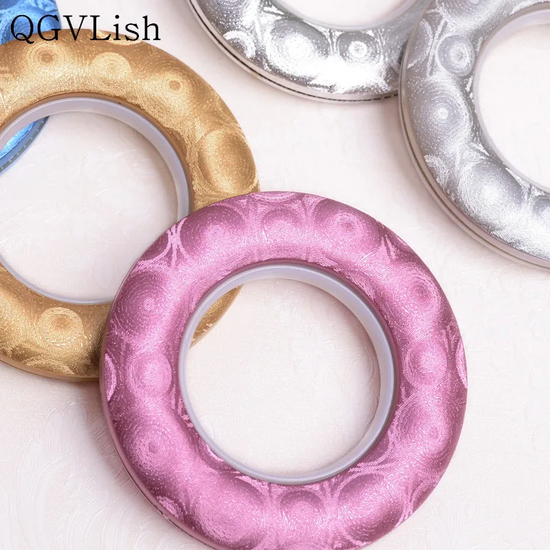 

QGVLish 50Pcs Curtian Nano Ring Mute Roman Rings Curtain Accessories Punch Circle Silencer Curtain Rods Ring Top Eyelets Buckle