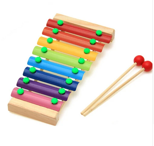 Retail Child Kid Baby 8-Note Wooden Xylophone Musical Toys Wisdom Juguetes Music Instrument |