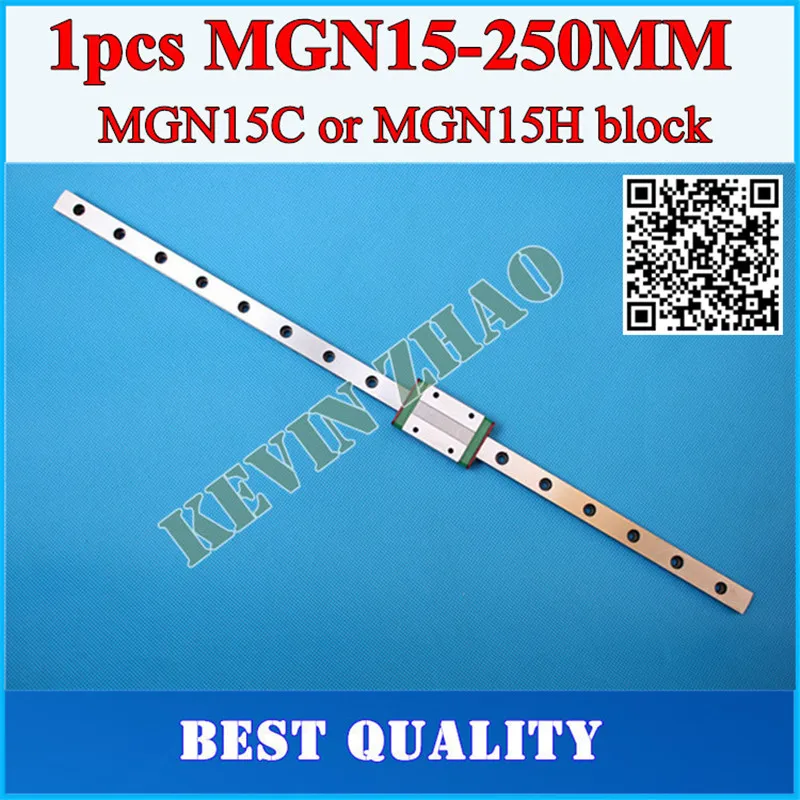 15mm Linear Guide MGN15 L=250mm linear rail way + MGN15C or MGN15H Long linear carriage for CNC X Y Z Axis
15mm Linear Guide MGN15 L=250mm linear rail way + MGN15C or MGN15H Long linear carriage for CNC X Y Z Axis