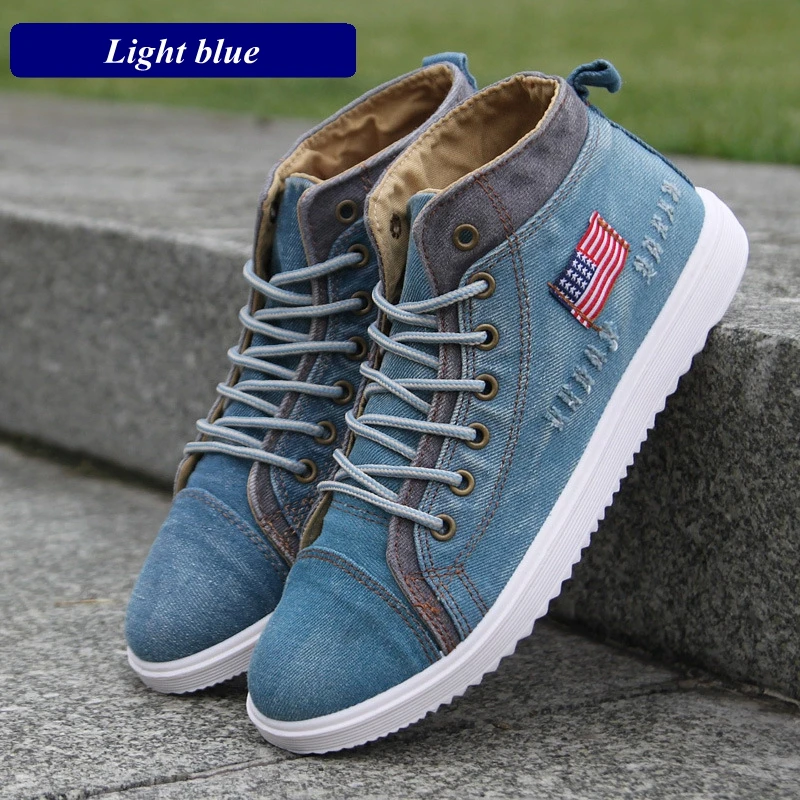 British Style Men Casual Shoes Denim Canvas Shoes Men Sneakers High Top Man Ankle Boots Flat Shoes Usual School Boy Footwear
British Style Men Casual Shoes Denim Canvas Shoes Men Sneakers High Top Man Ankle Boots Flat Shoes Usual School Boy Footwear