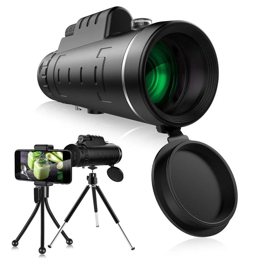 40X60 Zoom Optical HD Lens Monocular Telescope+ Tripod+ Clip For Universal Phone Spotting Scope Zoom Telescope Waterproof
40X60 Zoom Optical HD Lens Monocular Telescope+ Tripod+ Clip For Universal Phone Spotting Scope Zoom Telescope Waterproof