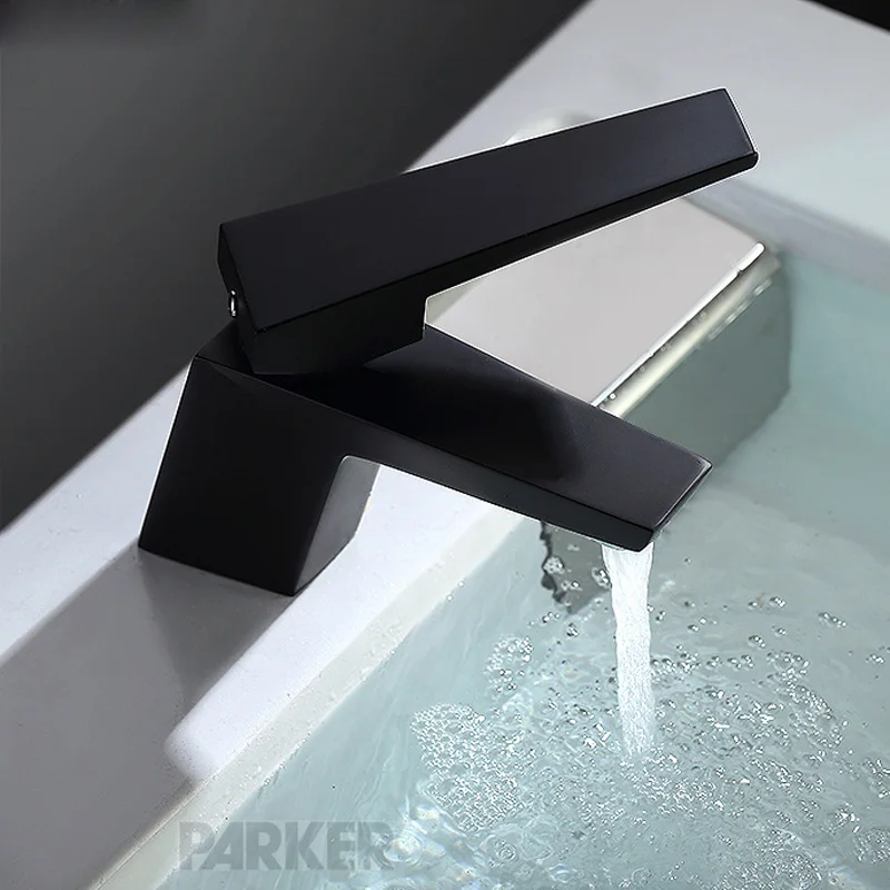 

Black copper matte black hand basin faucet leading large single hole faucet in Modern section