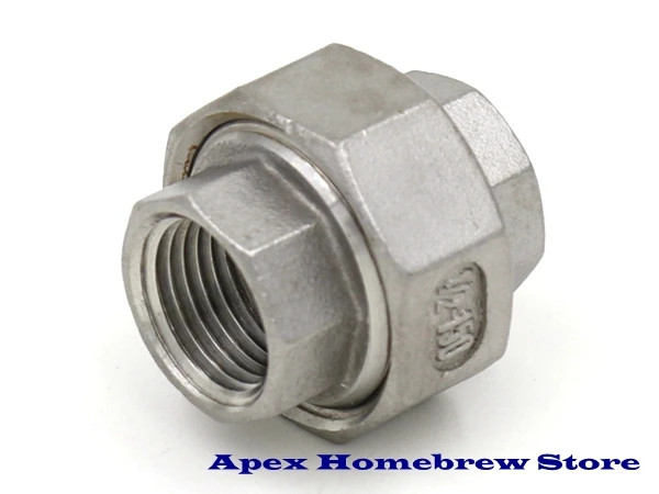 1/2 NPT Union, нержавеющая сталь 304, гнездовой NPT, оборудование для домашнего пивоварения
1/2 NPT Union, нержавеющая сталь 304, гнездовой NPT, оборудование для домашнего пивоварения