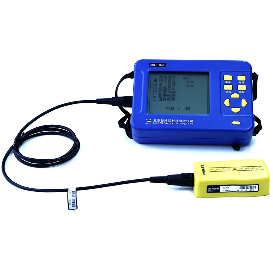 ZBL-R620 Concrete Rebar Locator Scanner Covermeter Ferromagnetic Objects Finder Uni-probe Parallel Bars Transvers
ZBL-R620 Concrete Rebar Locator Scanner Covermeter Ferromagnetic Objects Finder Uni-probe Parallel Bars Transvers