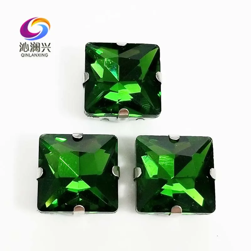 Grass green top quality Glass Crystal sew on stones,square shape claw rhinestone with holes,Diy/Clothing accessorie SWZ420
Grass green top quality Glass Crystal sew on stones,square shape claw rhinestone with holes,Diy/Clothing accessorie SWZ420