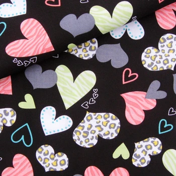 140cmx100cm Cotton Woven Fabric for patchwork, handmad, textile, cloth, - Colourful hearts on Black
140cmx100cm Cotton Woven Fabric for patchwork, handmad, textile, cloth, - Colourful hearts on Black