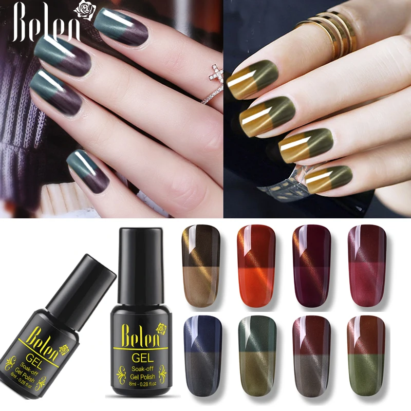 Belen Thermal Color Change Magnetic Cat Eye Gel Polish 8ml Temperature Color Changing Nail Gel Soak Off Nail Art Varnish Lacquer
Belen Thermal Color Change Magnetic Cat Eye Gel Polish 8ml Temperature Color Changing Nail Gel Soak Off Nail Art Varnish Lacquer