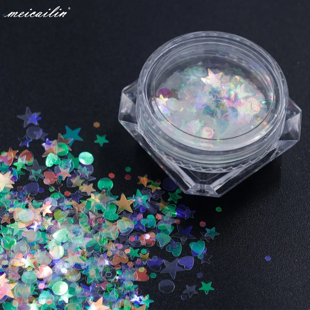 1 box Holo Nail Glitter Mixes Heart Round Star Nail Sequins Holographic Tools Glitter Nail Art Decorations Nails Flakes
1 box Holo Nail Glitter Mixes Heart Round Star Nail Sequins Holographic Tools Glitter Nail Art Decorations Nails Flakes