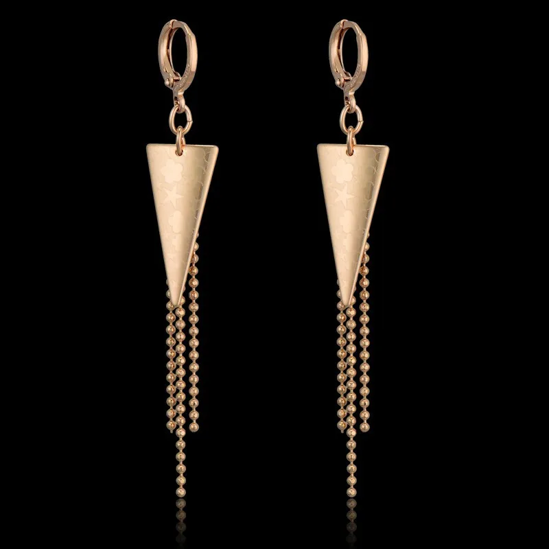 Brincos Gold Color Bead Tassel Chain With Triangle Geometry Hoop Earrings For Women Trendy Personality Party Jewelry
Brincos Gold Color Bead Tassel Chain With Triangle Geometry Hoop Earrings For Women Trendy Personality Party Jewelry