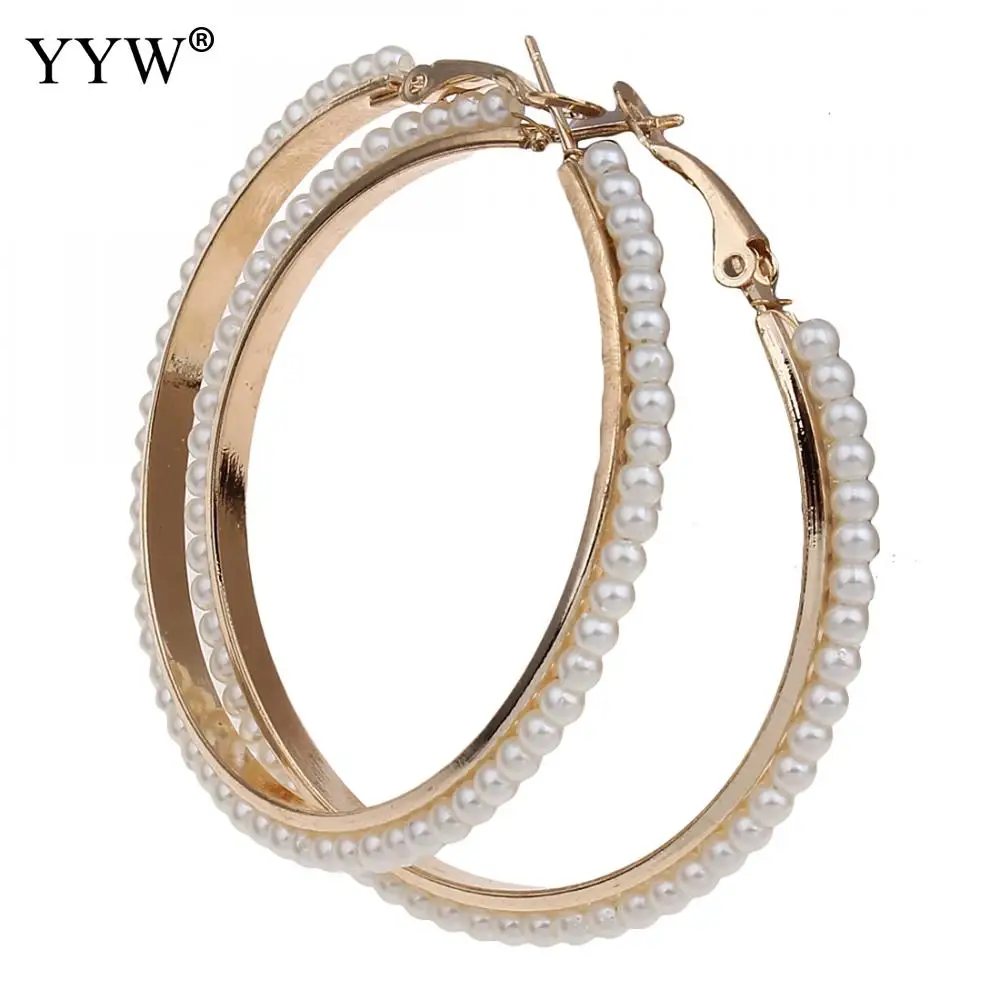 1Pair Big Hoop Earring Women Round Loop Circle Gold-color Punk Rock Wedding Designs Imitation Pearl Beaded Round Hoop Earrings
1Pair Big Hoop Earring Women Round Loop Circle Gold-color Punk Rock Wedding Designs Imitation Pearl Beaded Round Hoop Earrings