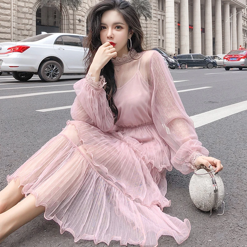 Autumn New Fashion Korean Chiffon Long Party Dress Women Vintage Solid Stand Lantern Sleeve Empire Ruffles Pleated Maxi Dresses
Autumn New Fashion Korean Chiffon Long Party Dress Women Vintage Solid Stand Lantern Sleeve Empire Ruffles Pleated Maxi Dresses