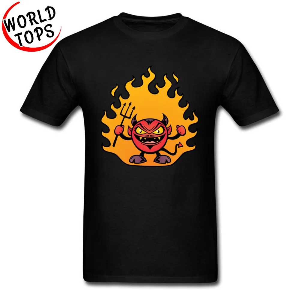 Fat Devil Top T-shirts Print Short Sleeve Funny Crew Neck Cotton T Shirt Design Tops T Shirt for Men Summer Free Shipping Fat Devil black