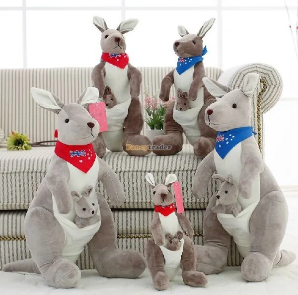 Fancytrader New 28'' 70cm Giant Plush Stuffed Big Grey AU Kangaroo, 2 Colors! Free Shipping FT50253 (8)
