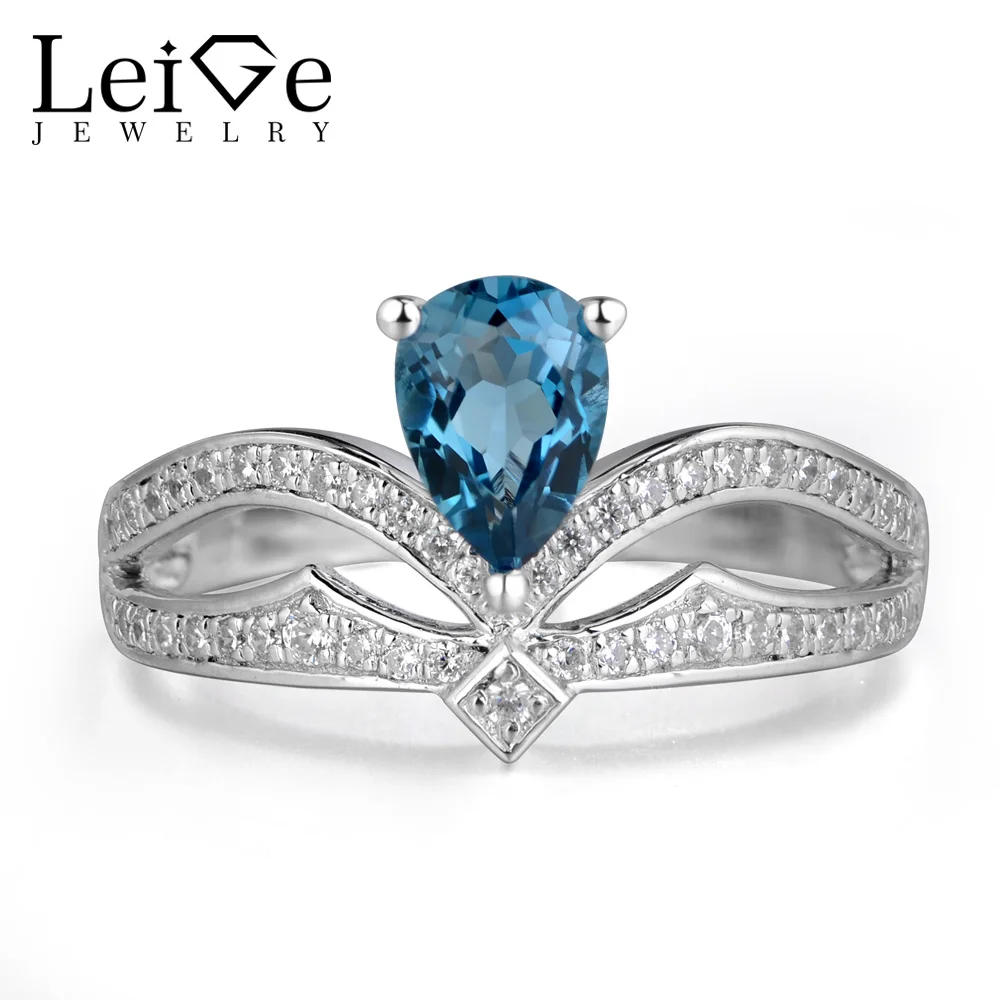 Leige Jewelry London Blue Topaz Ring Crown Rings Women Wedding Engagement Sterling Silver 925 Gemstone Jewelry Pear Cut Topaz
Leige Jewelry London Blue Topaz Ring Crown Rings Women Wedding Engagement Sterling Silver 925 Gemstone Jewelry Pear Cut Topaz
