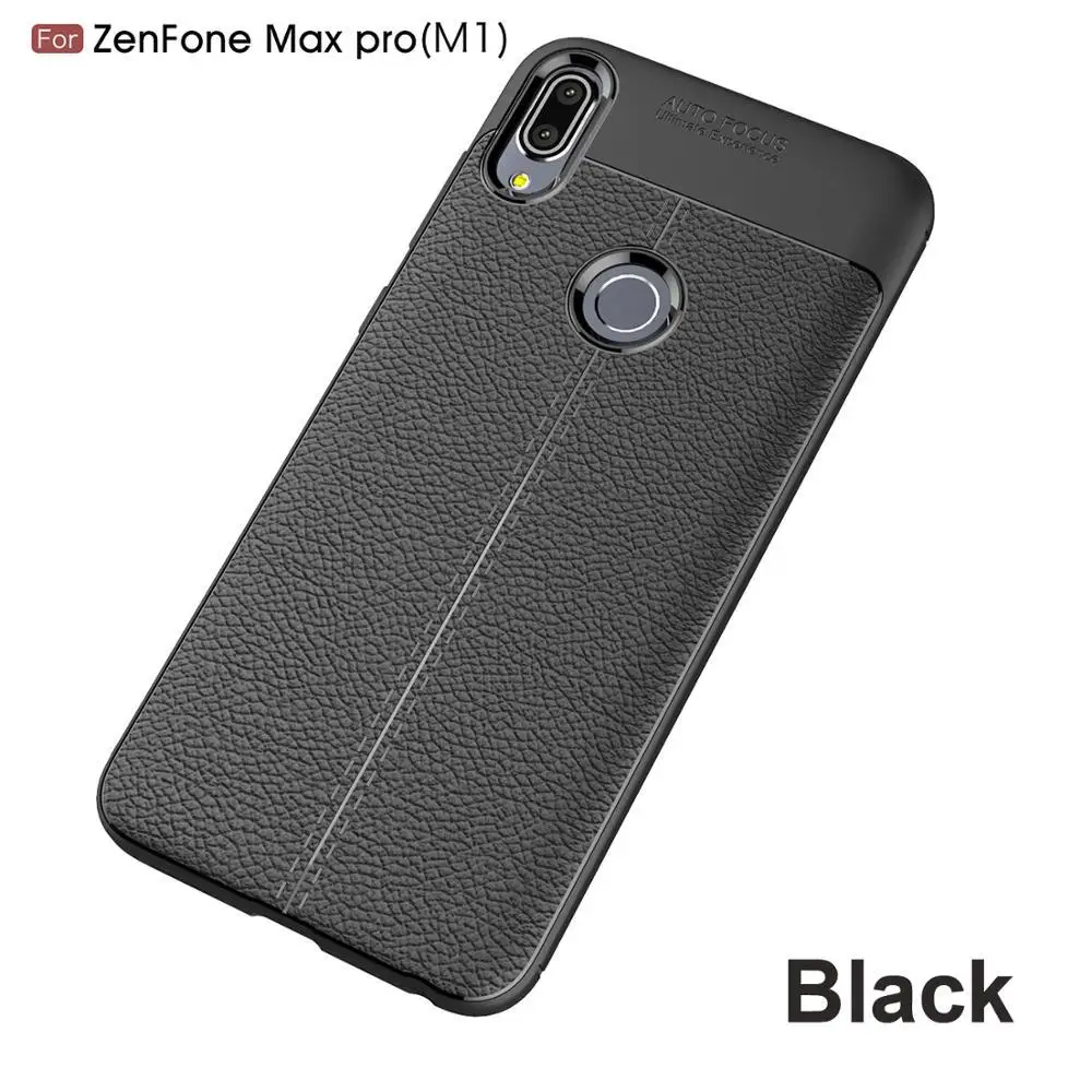 Case On ZB601KL Luxury Soft Shockproof Leather Grained TPU Back Cover For Coque ASUS Zenfone Max Pro (m1) ZB602KL Phone Cases