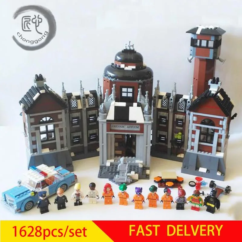New Batman movie Arkham series is asylum set of building blocks bricks fit legoings 70912 Kid diy Toys birthday gift
New Batman movie Arkham series is asylum set of building blocks bricks fit legoings 70912 Kid diy Toys birthday gift