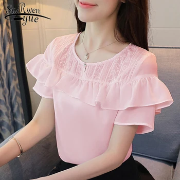 chiffon blouse women shirt fashion 2018 short sleeve summer tops chiffon women blouse shirt pink women's clothing blusas 0177 30
chiffon blouse women shirt fashion 2018 short sleeve summer tops chiffon women blouse shirt pink women's clothing blusas 0177 30