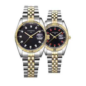 CHRONOS Top Brand Lovers' Couples Quartz Men Watch Women Valentine Gift Clock Watches Ladies 30m Waterproof Wristwatches
CHRONOS Top Brand Lovers' Couples Quartz Men Watch Women Valentine Gift Clock Watches Ladies 30m Waterproof Wristwatches