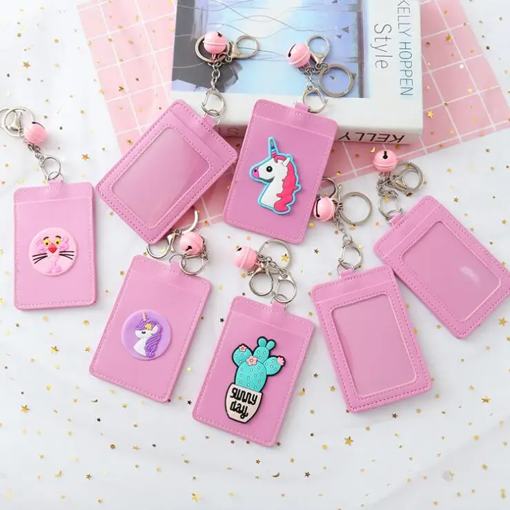 1PC PU Leather Double Side Unicorn Cactus Bell Card Holder Bus Bank ID Card Keychain Protection Case For Girls
1PC PU Leather Double Side Unicorn Cactus Bell Card Holder Bus Bank ID Card Keychain Protection Case For Girls