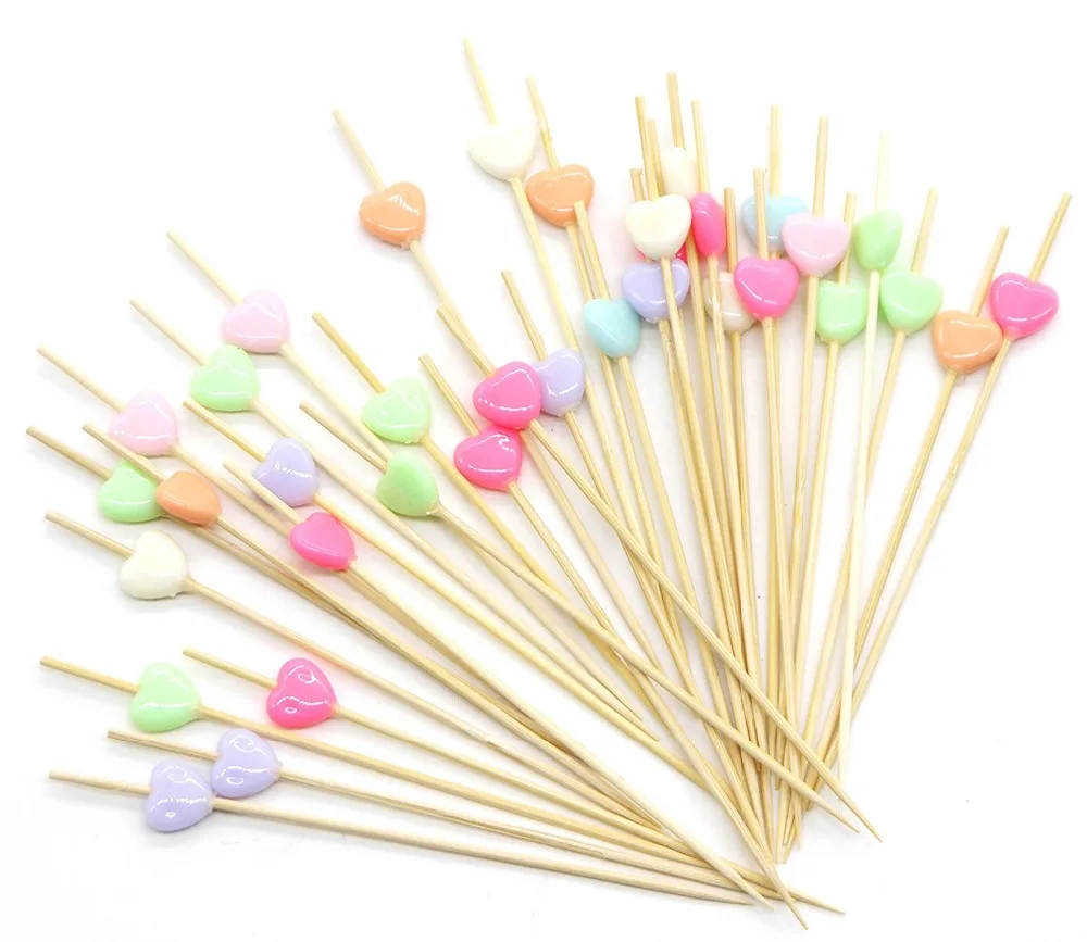Free Shipping Party Supplies, 120mm Disposable Cocktail Sweet Heart Candy Bamboo Pick Fruit Skewer in Assorted Color, 100/Pack
Free Shipping Party Supplies, 120mm Disposable Cocktail Sweet Heart Candy Bamboo Pick Fruit Skewer in Assorted Color, 100/Pack