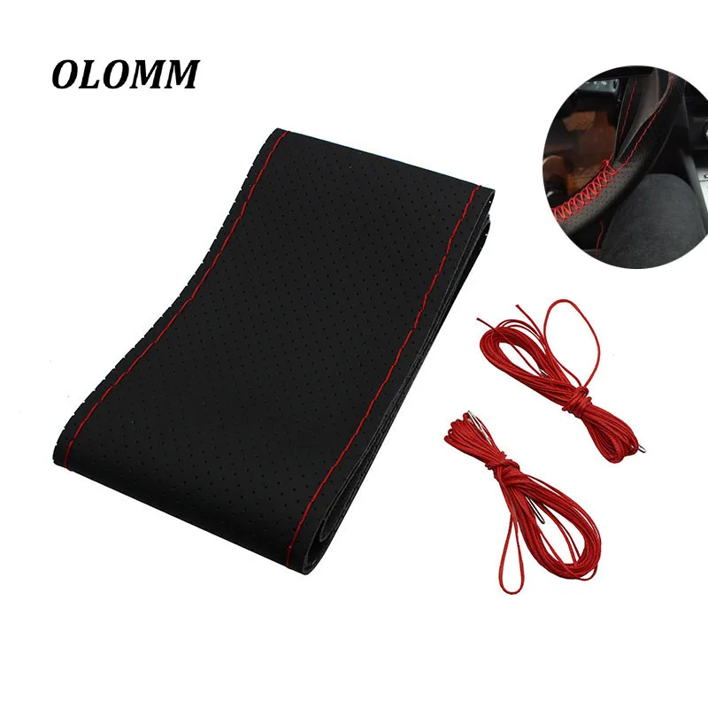 38cm DIY Car Leather Steering Wheel Cover Braid on the Steering-wheel Auto Cover With Needle and Thread Interior Accessories Kit
38cm DIY Car Leather Steering Wheel Cover Braid on the Steering-wheel Auto Cover With Needle and Thread Interior Accessories Kit