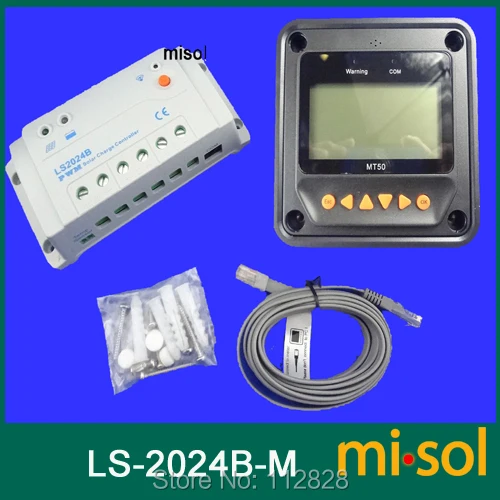 Epsolar Solar regulator 20A 12V 24V solar charge controller 50V LS2024B with remote meter MT50
Epsolar Solar regulator 20A 12V 24V solar charge controller 50V LS2024B with remote meter MT50