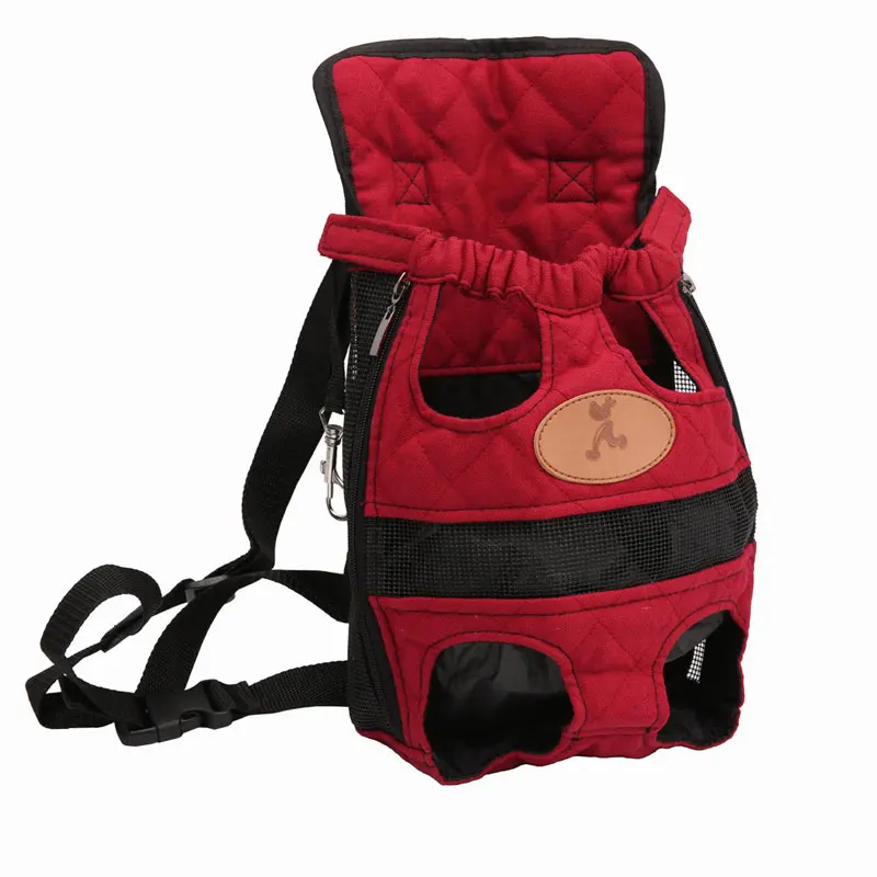 Модный красный Дорожный Воздухопроницаемый мягкий рюкзак с переноской для собак