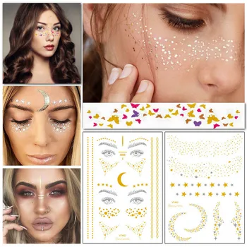 1pcs Temporary Tattoos Stickers For Girl Woman Golden Tattoo Wedding Sticker Face 3D Tattoos Party Freckles Stickers Tattoo Gold
1pcs Temporary Tattoos Stickers For Girl Woman Golden Tattoo Wedding Sticker Face 3D Tattoos Party Freckles Stickers Tattoo Gold