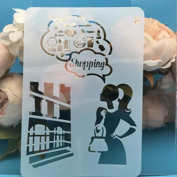 1Pcs 20x14cm Fashion Lady Shopping DIY Layering Stencils Wall Painting Scrapbook Coloring Embossing Album Decorative Template
1Pcs 20x14cm Fashion Lady Shopping DIY Layering Stencils Wall Painting Scrapbook Coloring Embossing Album Decorative Template