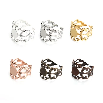 10pcs 6Colors Copper Blank Ring Setting Fit 8mm Cabochon Adjustable Flat Rings Pad Base Cabochon Setting Jewelry Making F3480
10pcs 6Colors Copper Blank Ring Setting Fit 8mm Cabochon Adjustable Flat Rings Pad Base Cabochon Setting Jewelry Making F3480