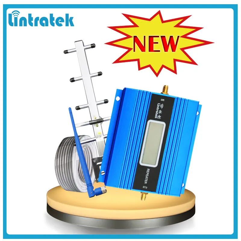 Image Lintratek GSM Repeater 900MHz Mini GSM Signal Booster LCD Display GSM 900Mhz Mobile Phone Yagi Signal Repeater Booster Amplifier