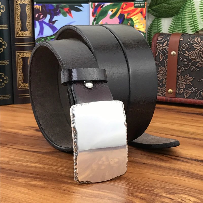 Mirror Metal Belt Buckle Men Belt Leather Genuine Men Belt Ceinture Homme Waist Strap Jeans Leather Belts For Men MBT0024
Mirror Metal Belt Buckle Men Belt Leather Genuine Men Belt Ceinture Homme Waist Strap Jeans Leather Belts For Men MBT0024