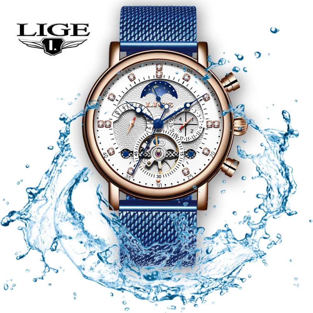 Men's Watches LIGE 2019 New Top Brand Luxury Fashion Automatic Mechanical Watch Men Mesh Stainless Steel Clock Relogio Masculino
Men's Watches LIGE 2019 New Top Brand Luxury Fashion Automatic Mechanical Watch Men Mesh Stainless Steel Clock Relogio Masculino