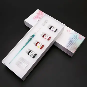7PCS/SET Handmade Venus Glass Pen Dip Writing Ink Signature Pens Set for School Stationery Decoration Gifts Art Supplies
7PCS/SET Handmade Venus Glass Pen Dip Writing Ink Signature Pens Set for School Stationery Decoration Gifts Art Supplies