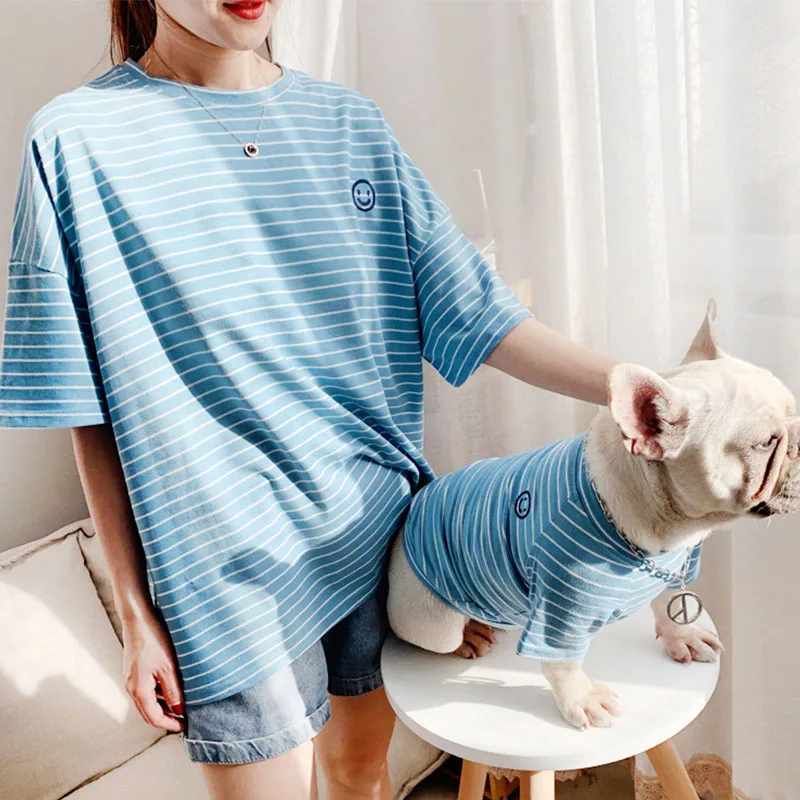 Soft Pets Dogs Clothing Cotton Pet Matching Clothes For Small Dog Large Costume Summer Striped Pet Shirt Puppy Outfit Ropa Perro
Soft Pets Dogs Clothing Cotton Pet Matching Clothes For Small Dog Large Costume Summer Striped Pet Shirt Puppy Outfit Ropa Perro