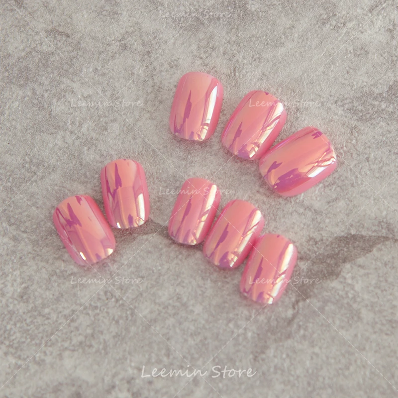 False nail Pink Manicure mirror nail color reflective multiple nail patch finished glass paper effect / soft nails
False nail Pink Manicure mirror nail color reflective multiple nail patch finished glass paper effect / soft nails