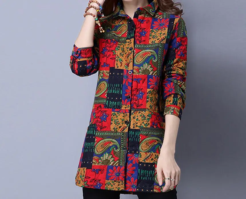 M-4XL Hot 2019 Spring Women New Fashion Quilted with thick cotton lining printed retro warm thin cotton coat
M-4XL Hot 2019 Spring Women New Fashion Quilted with thick cotton lining printed retro warm thin cotton coat