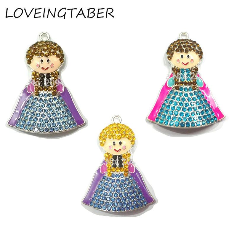 ( Choose Color First ) 10pcs/lot Snow Princess With Hair Rhinestone Pendants For Chunky Kids Jewelry Making
( Choose Color First ) 10pcs/lot Snow Princess With Hair Rhinestone Pendants For Chunky Kids Jewelry Making