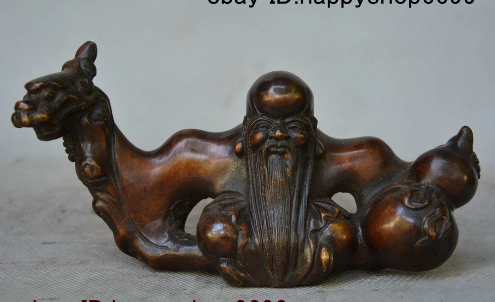 7 China Pure Bronze The God Of longevity Shouxing Shou Star Deer Pen Rack Statue
7 China Pure Bronze The God Of longevity Shouxing Shou Star Deer Pen Rack Statue